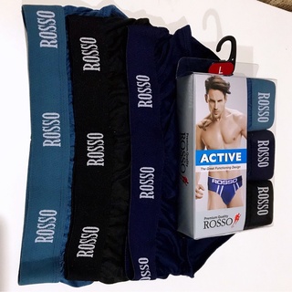 R241-กางเกงในชาย ROSSO รุ่น ACTIVE แพ็ค 3 ตัว โชว์ขอบ