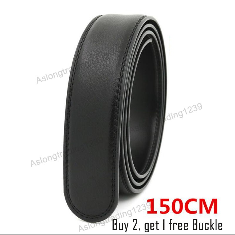 150cm No Buckle Men Belt Extra Long Plus Size Girdle for Man Fashion