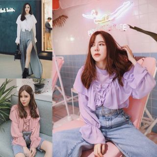 Blooming Gardan Blouse เสื้อสุดพริ้ว ดีเทลจีบระบาย