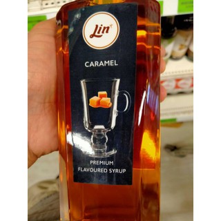 น้ำเชื่อม กลิ่นคาราเมล Lin caramel premium flavoured Syrup (ออเดอร์ขั้นต่ำ2ขวดขื้นไปค่ะ)