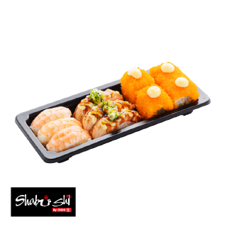 Shabushi ชุดซูชิหน้ารวม เซ็ตเอ (10 ชิ้น) [ShopeePay] ส่วนลด ฿30