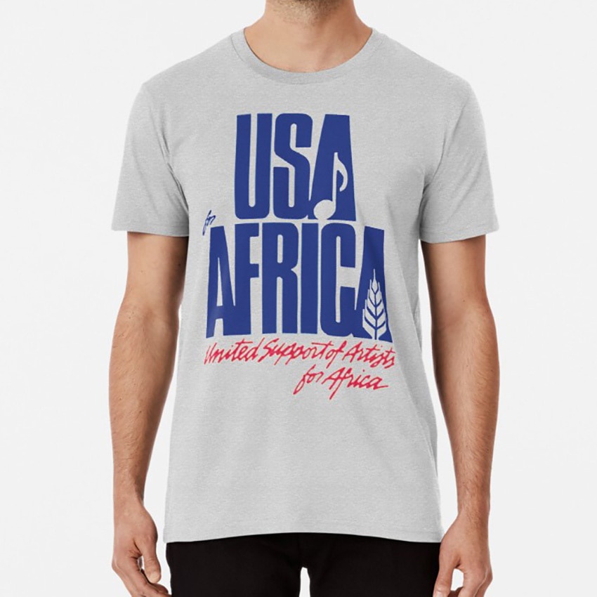 เสื้อยืดพิมพ์ลายแฟชั่น เสื้อยืดผ้าฝ้าย พิมพ์ลาย Are We the World Usa สไตล์เรโทร เรียบง่าย สําหรับ Af