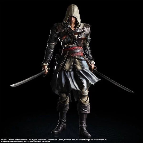 Play Arts Kai Assassins Creed IV: Black Flag the Edward Kenway Super Action Figure ของเล่น