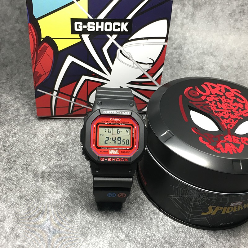 Limited G Shock Spider Man Dw 5600spider 1pr Marvel Avengers Alliance Shopee Thailand