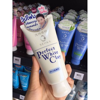 SENKA Perfect White Clay 120 g วิปโฟมล้างหน้า โฟมเนียนนุ่ม ขจัดผิวหมองคล้ำและเซลล์ผิวเสื่อมสภาพ
