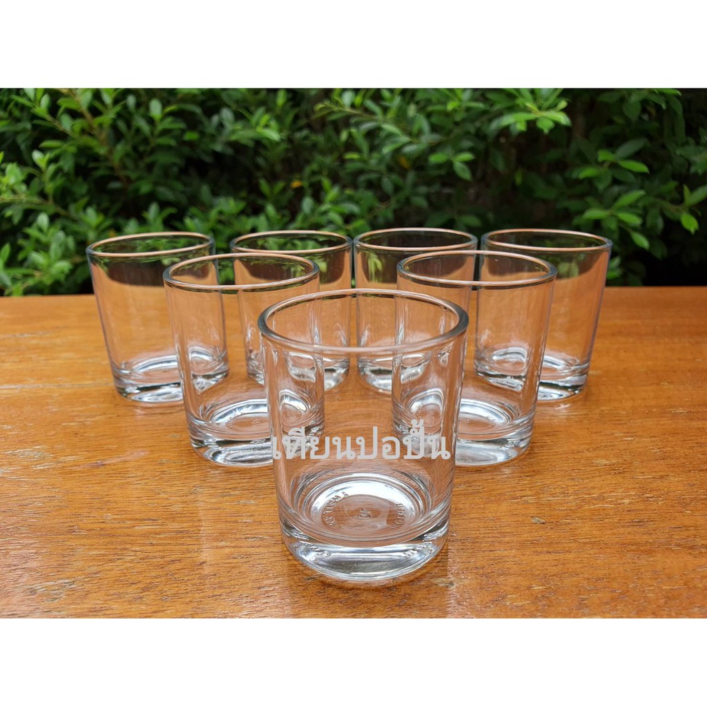แก้วเป๊ก2ออนซ์(7ใบ) แก้วชอต #แก้วใส่เทียน Shot Glass แก้วเทียนหอม