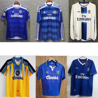 เสื้อกีฬาแขนยาว ลายทีมชาติฟุตบอล Chelsea 2012 95 97 03 05 ชุดเหย้า คุณภาพสูง