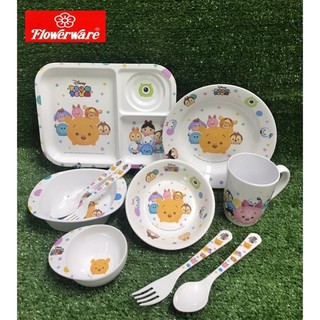 จาน ชาม แก้วนำ้ ช้อนส้อมเมลามีน ลายทีซูมซูม2 Flowerware by Superware