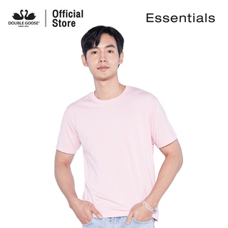 ห่านคู่ เสื้อยืดคอกลมสีชมพู รุ่น Essential