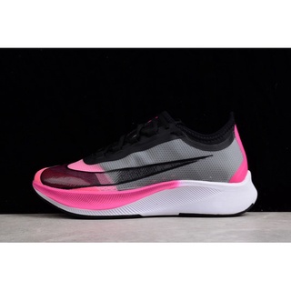 รองเท้าผู้หญิง NK Air Zoom Fly 3 สีดำ/ชมพู-โวลต์ รองเท้า AT8240-006