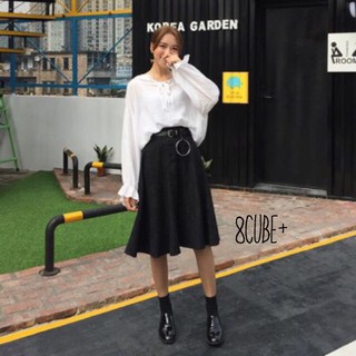 popular midi skirt +belt