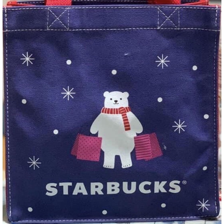 Starbucks กระเป๋าถือ christmas collection 2021 กระเป๋า starbucks christmas