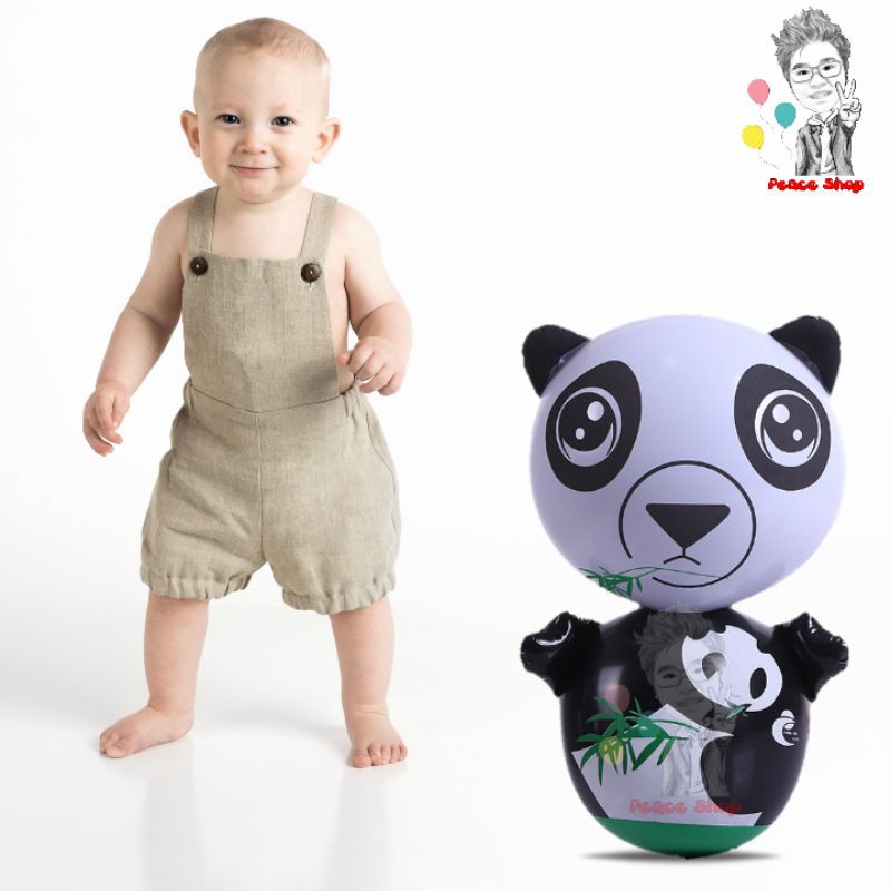 ส่งฟรี ตุ๊กตา​เป่าลมล้มลุกสูง​ 36  cm. ผลักตุ๊กตา​ให้ล้มจะลุกขึ้นตั้งยืนได้เอง​ ของเล่นเป่าลมยอดนิยม รูป​ หมีแพนด้า​ น่ารัก