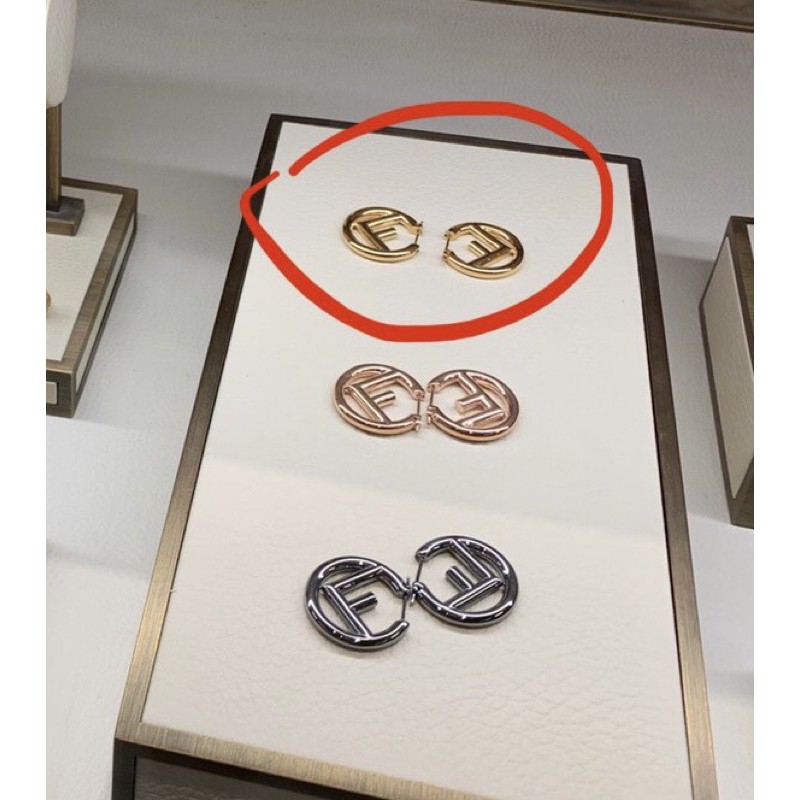 Fendi Earrings Gold Hardware