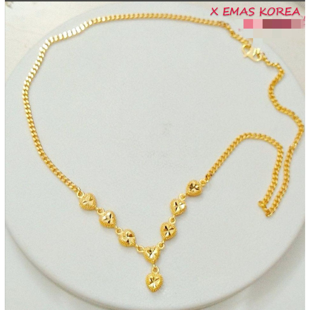 Rantai leher EMAS BANGKOK JEWELLERY สร้อยคอโชคเกอร์ 42 ซม./50 ซม./60 ซม. 8 biji รัก