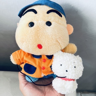 #ตุ๊กตา #ขนาด10นิ้ว #เครยอนชินจัง #กับหมาชิโร่  #Crayon #Shin-chan #Shiro #dog #หายากมาก #Bandai #มีจู๋ #ตาเป็นรอยบ้าง