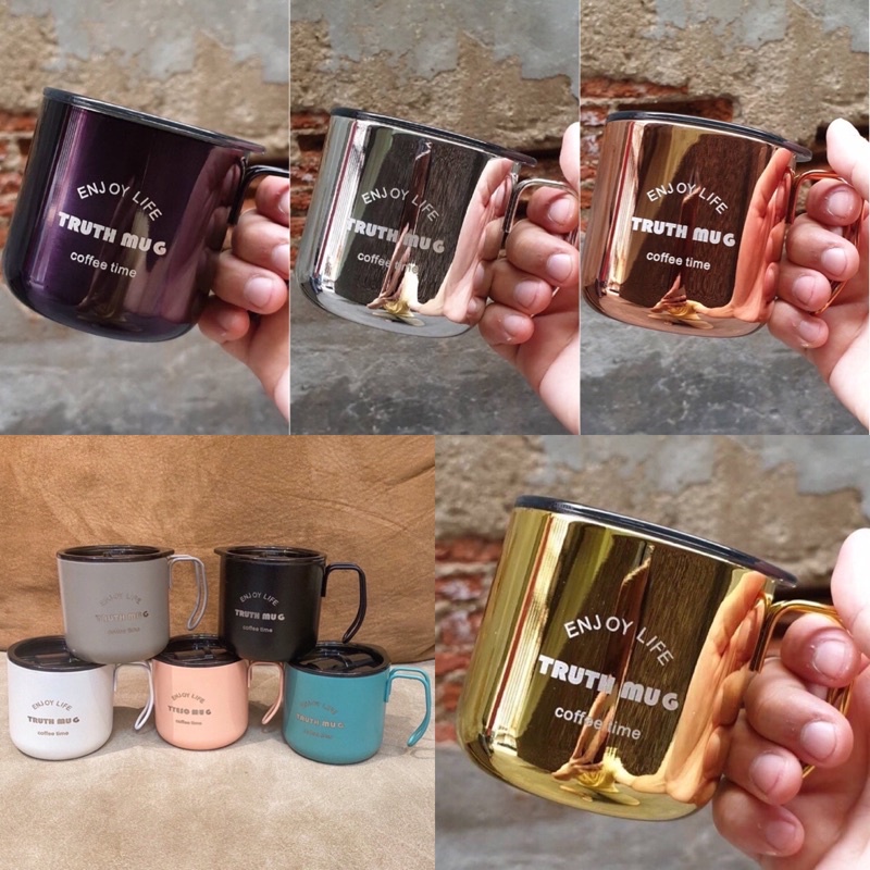 สีเมทัลลิคลงใหม่ค่ะ แก้วกาแฟ TRUTH ฝาปิดแบบสไลด์อย่างดี เก็บความร้อนได้นาน 8-12 ชั่วโมง ใส่ซุปร้อนได้คุ้มค่ามากค่ะ