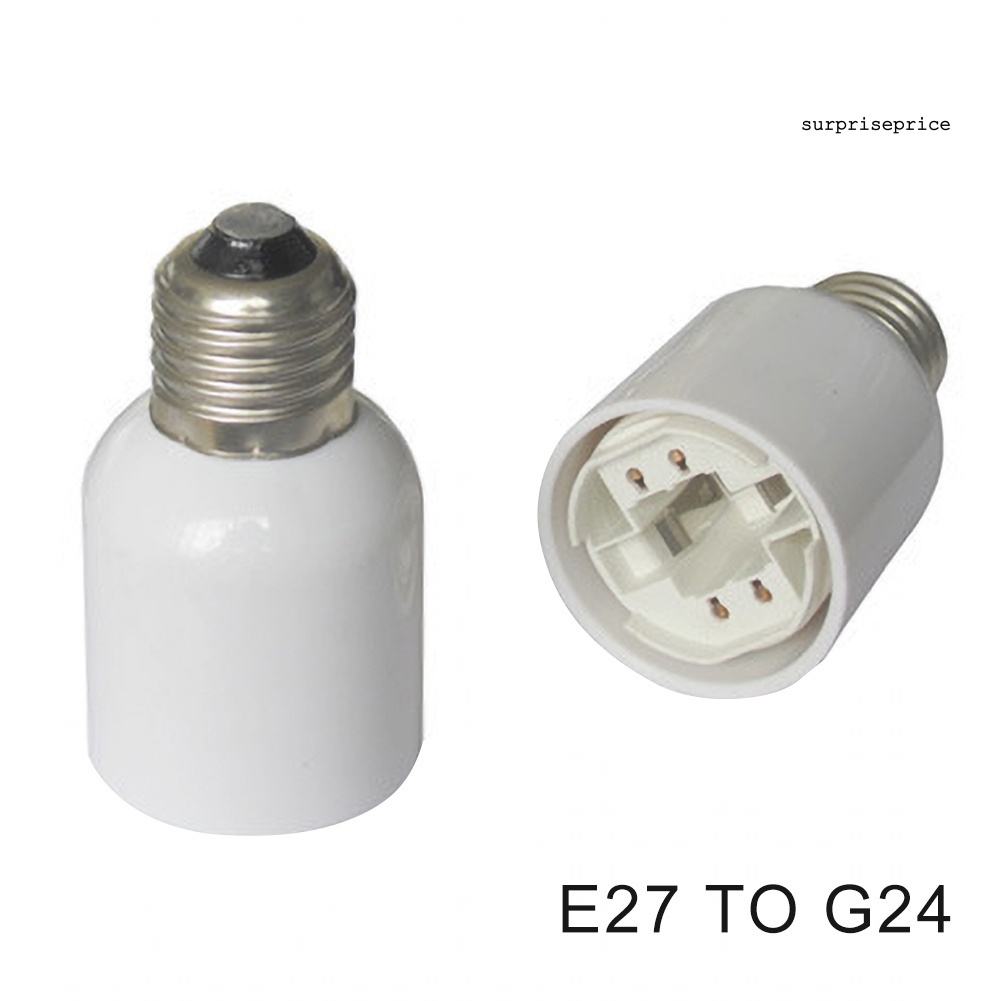 Spl E27 เป็น G24 หลอดไฟ LED สกรูซ็อกเก็ตฐานโคมไฟ ฝาครอบอะแดปเตอร์แปลง