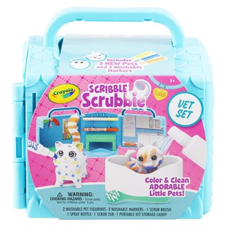 งานศิลปะ ชุดระบายสีและอาบน้ำสัตว์เลี้ยง CRAYOLA SCRIBBLE SCRUBBIES VET SET อุปกรณ์เครื่องเขียน ของใช้ภายในบ้าน SCRIBBLE