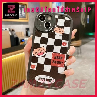 -พร้อมส่งในไทย-เคสซิลิโคน สกรีนลายการ์ตูน กันกล้อง TPU นิ่ม สำหรับรุ่น 14/14PRO 14 PROMAX 13/13PRO 13PROMAX 12 11 X#2013