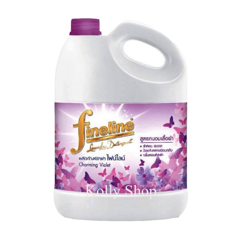 FINELINE ไฟน์ไลน์ น้ำยาซักผ้า กลิ่น Charming Violet 3000 มล.  ( 1 แกลลอน)