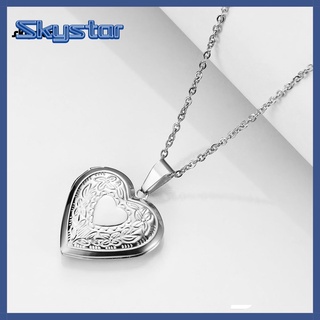 skystar Accessory Chic Necklace Adjustable Electroplating Pendant Necklace Heart Locket for Valentines Day