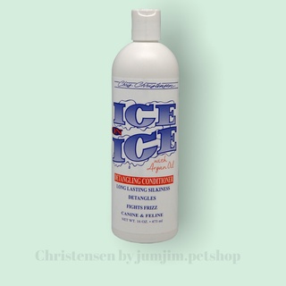 Chris ​Christense Ice on ice Conditioner 473ml.ครีมนวด ไอซ์ออนไอซ์ สูตรลดการพันกันของเส้นขน By jumjim.petshop