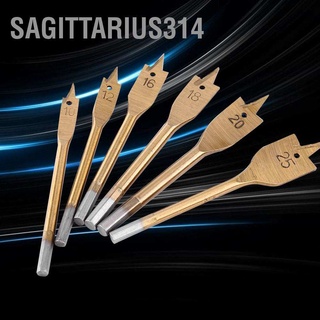 Sagittarius314 ดอกสว่านเจาะไม้ เหล็กคาร์บอนสูง 10-25 มม. 6 ชิ้น