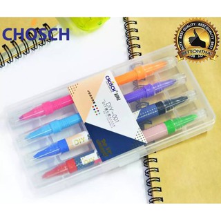 Gel Pen ชุดปากกาเจล ตัวแท่งหมุนเปลี่ยนสีได้ แพค 8 สี สุดน่ารัก ยี่ห้อ Chosch DIY-001