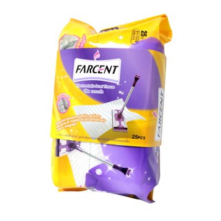 Farcent รีฟิลผ้าแห้งไฟฟ้าสถิตย์  (ทำความสะอาดเศษผม ฝุ่น) 25 แผ่น