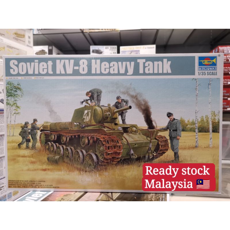 Trumpeter 01565 โซเวียต KV-8 heavy Tank 1/35