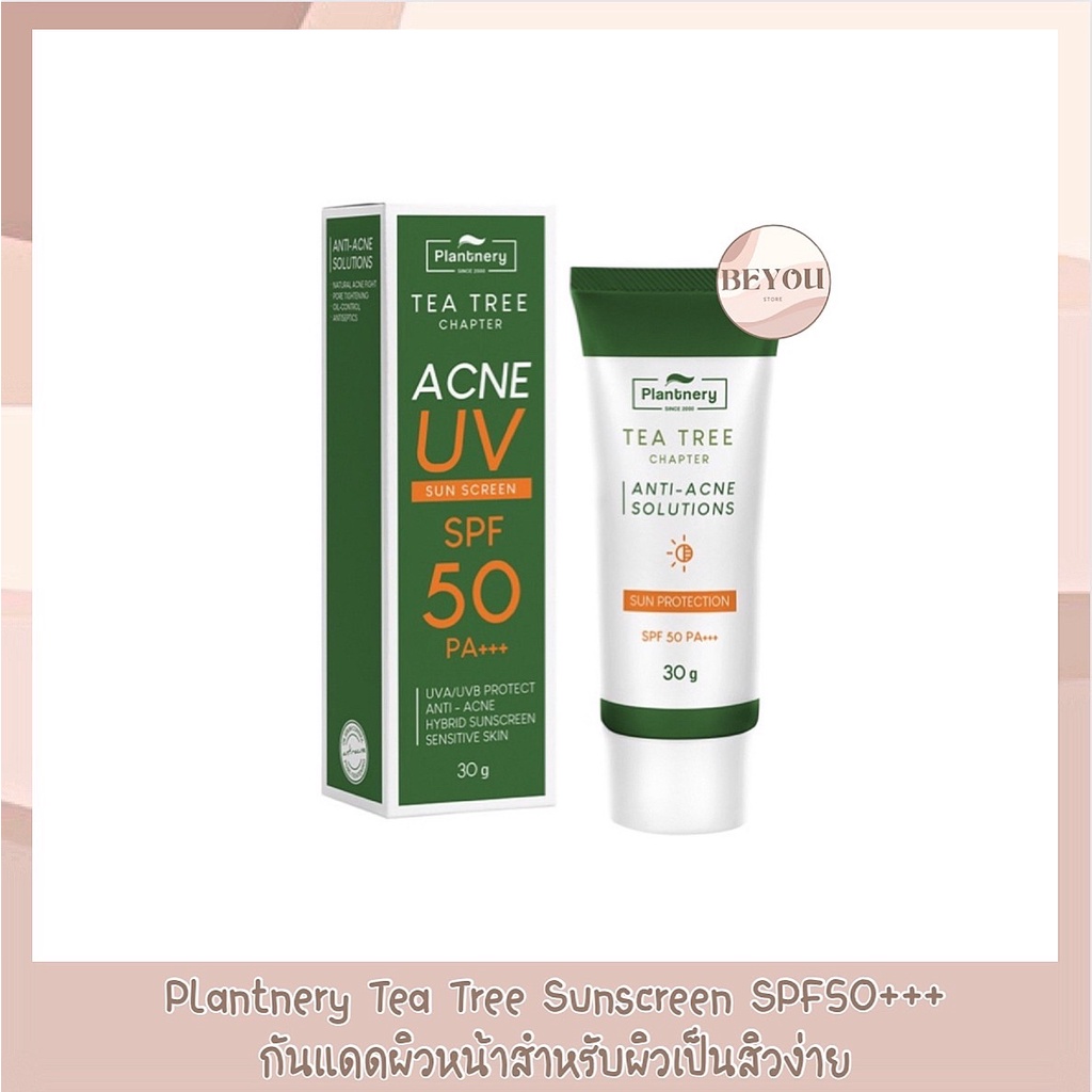 Plantnery Tea Tree Sunscreen Acne Oil Control SPF 50 PA+++ 30 g. แพลนท์เนอรี่ กันแดด ที ทรี สูตรควบค