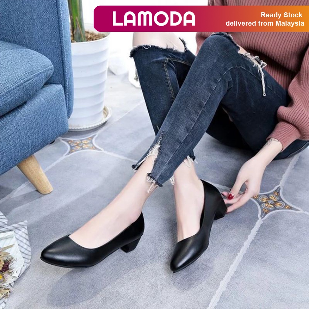 [35-42][Loda]FARHANA Women High Medium Low Heels Attire Heels
