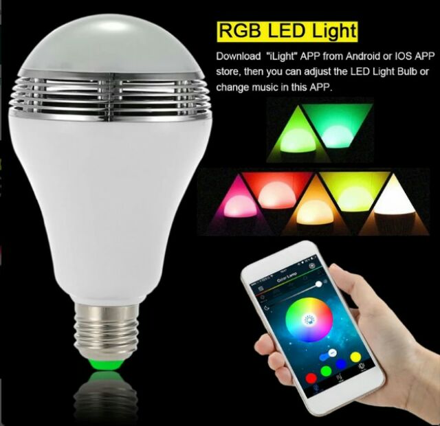 LED Speaker Bluetooth หลอดไฟอัจฉริยะ หลอดไฟลำโพงบูลทูธ