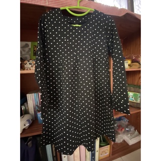 ชุดเดรสสั้น น้ำเงินลายจุด size  s มือสอง ราคาดีงาม น่ารักมากมาย
