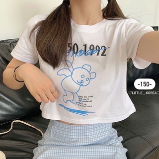 Crop วินเทจ💕พร้อมส่ง! (ชมพู,ขาว,ดำ)