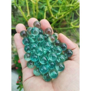 ลูกแก้ว12มิลสีเขียวใส(เกรดA)1กิโล160฿