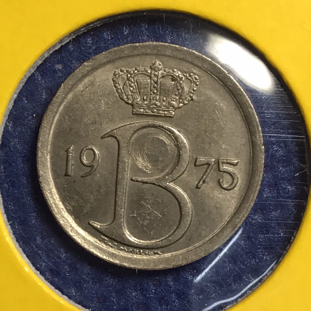 No.14486 ปี1975 เบลเยี่ยม 25 CENTIMES เหรียญเก่า เหรียญต่างประเทศ เหรียญสะสม เหรียญหายาก ราคาถูก