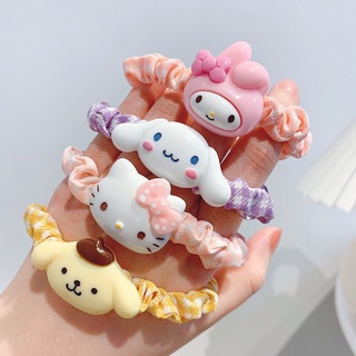 พร้อมส่ง🇹🇭 C-19 ยางรัดผมการ์ตูนซานริโอ้ ยางรัดผมSanrio ยางรัดผมแฟชั่น ยางรัดผม Mymelody  Chinamon  Pompurin  Kuromi