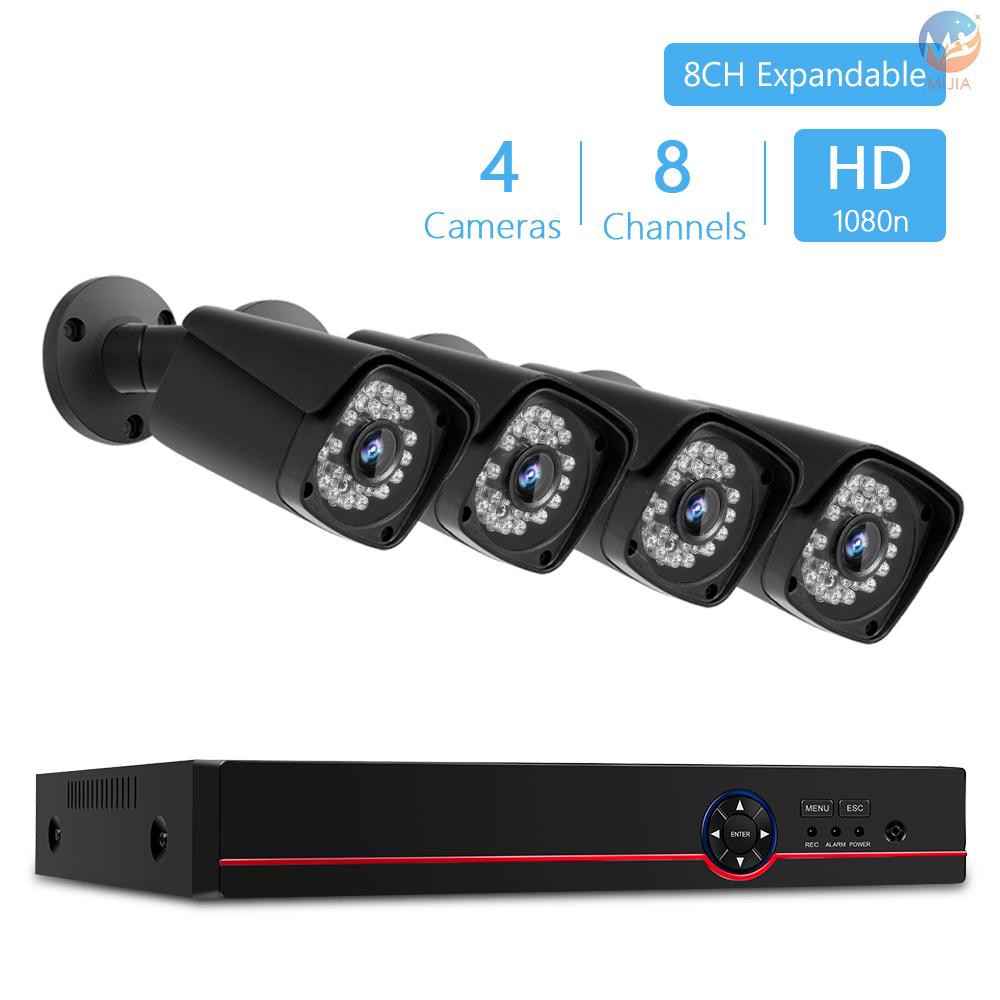 ☀M&J☀ 1080n HD 8CH Video Security Digital Recorder + 4pcs Analog