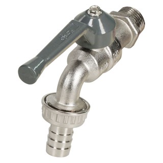 Water faucet GARDEN TAP FLUSSO GRAY 1/2" Water valve Water supply system ก๊อกน้ำสนาม ก๊อกสนาม FLUSSO สีเทา 1/2 นิ้ว วาล์