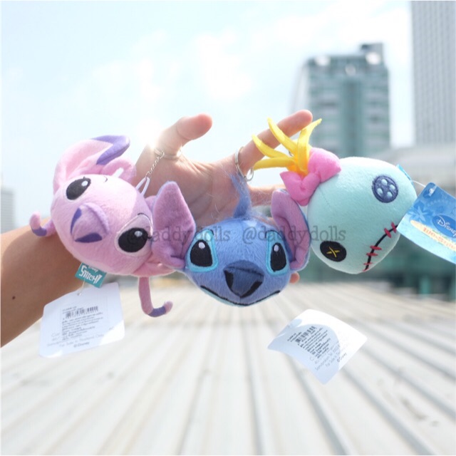 พวงกุญแจ หัว Stitch สติช & Angel แองเจิ้ล & Scrump สกั๊ม 3นิ้ว