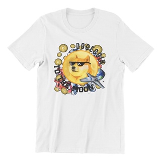 เสื้อยืด พิมพ์ลาย Dogecoin To The Moon แฟชั่นฤดูร้อน สําหรับผู้ชายS-5XL