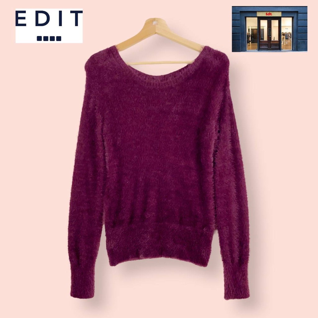 เสื้อ IEDIT ผ้าขนถักอย่างดี  เสื้อทรงสวยน่ารัก  ผ้าขนถักนิ่มมากทิ้งตัวสวย ตัดเย็บละเอียด แพทเทิร์นดี