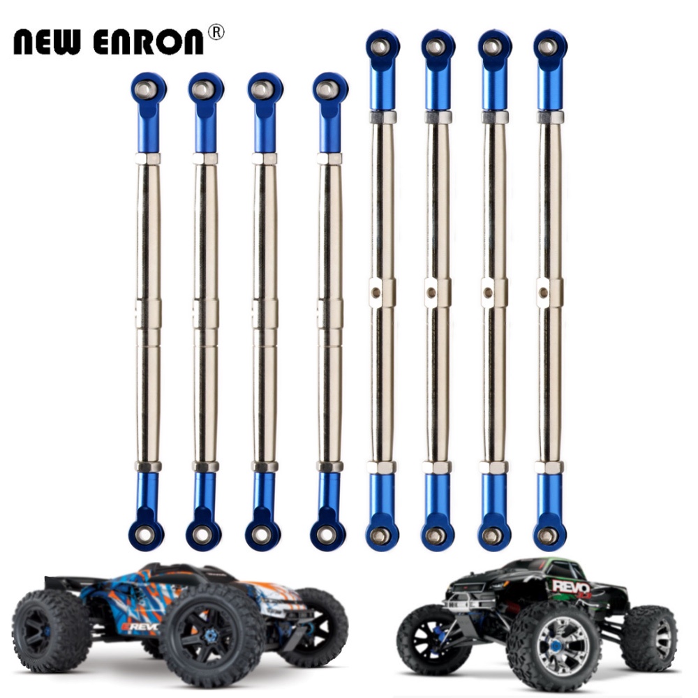 8 PC โลหะผสม/เหล็ก 5319X 6819 Push Rod Push Rod Pushrods 5338R 8638 Toe Links Dustable สําหรับ RC รถ