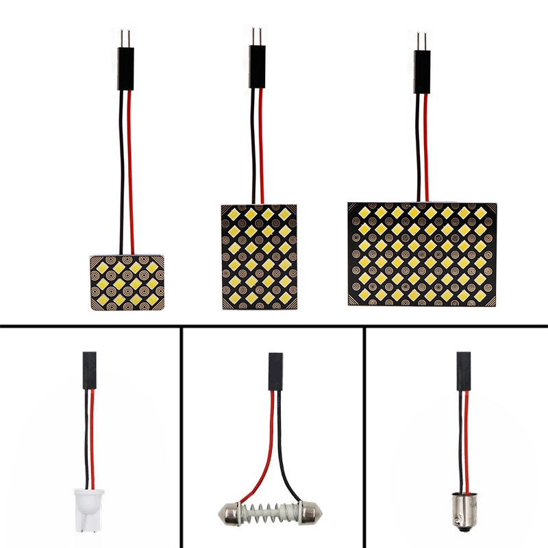 1pcs LED Festoon หลอดไฟรถโดม CANBUS C5W led T10 BA9S ซ็อกเก็ต 12/24/48 SMD 2835 ชิป Canbus ไม่มีข้อผ