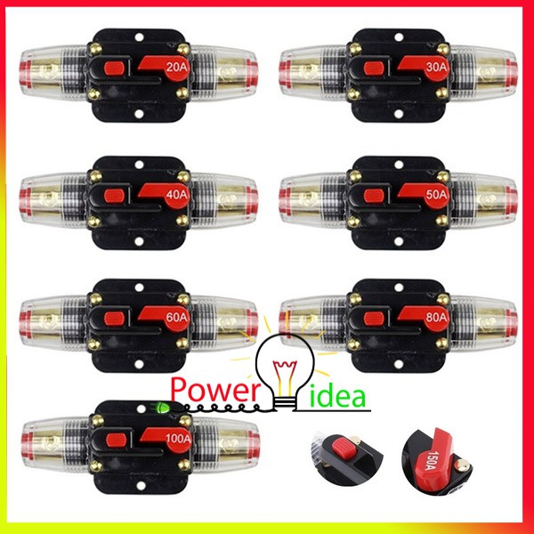 เบรกเกอร์ DC Breaker 12-24V DC  ขนาด 20A-150A DC เหมาะสำหรับใช้ในพื้นที่จำกัน เพื่อป้องกัน กระแส Over load [1 ชิ้น]