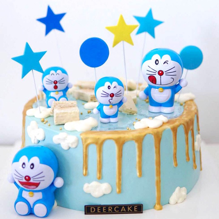 Doraemon ท็อปเปอร์ลายโดราเอมอนสําหรับตกแต่งเค้กวันเกิด | Shopee Thailand