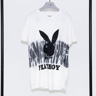 เสื้อยืดผ้าฝ้ายพิมพ์ลายขายดี สตรีทแฟชั่น CAZH - ELEVENPARIS PLAYBOY - TEE - CAZH_20S1TS49 ELEVENPARIS แฟชั่น