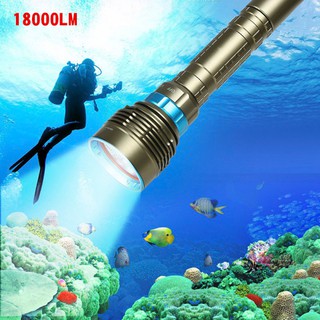 ไฟฉายดำน้ำ 18000 Lm 7 XML-T 6 LED